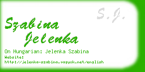 szabina jelenka business card